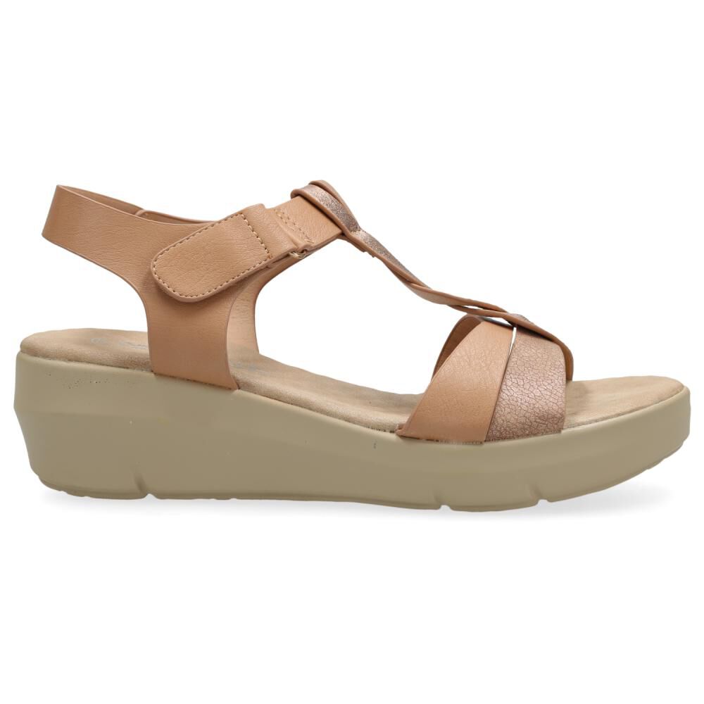 Sandalia Mujer New Walk Camel Sandalia Mujer New Walk Camel
